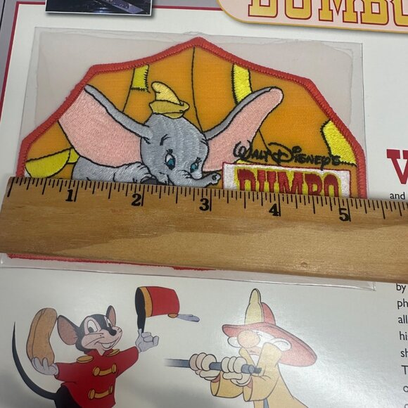 Willabee & Ward Collectible Dumbo 1941 Patch & Disney History Card - Picture 3 of 4